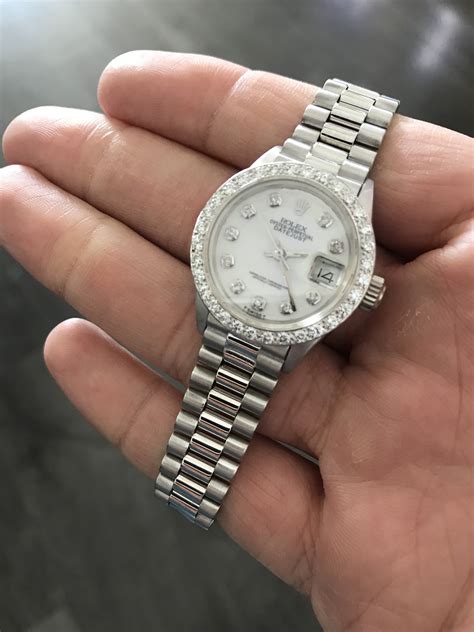 rolex president white gold ladies|rolex presidential for sale used.